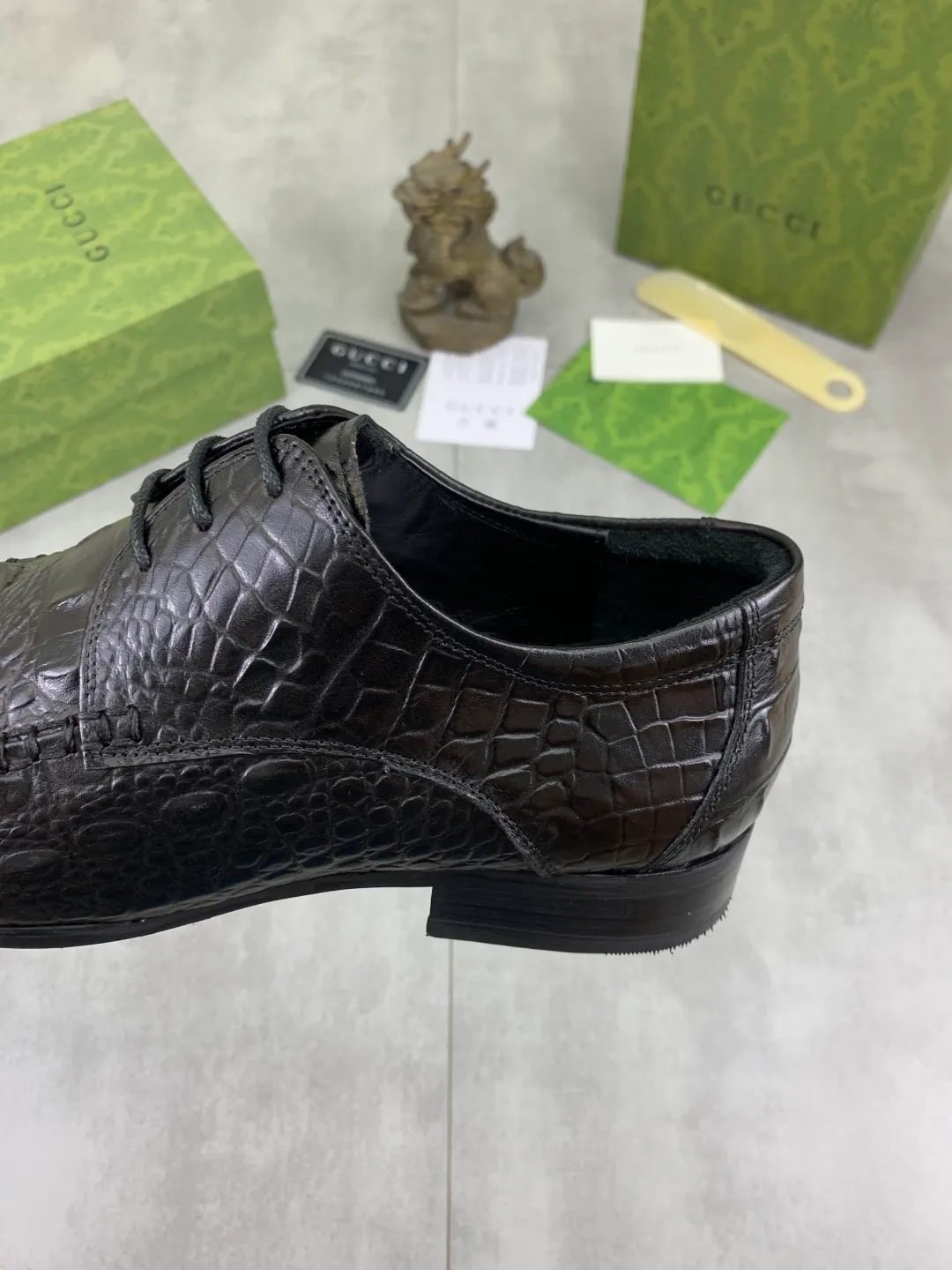 Men's Men's Shoes 💰P500 [New Style] 💰💎💎💎 [Gucci] GUCCI high-end men's formal business leather shoes, original order 1:1! Original imported high-end calfskin, original metal buckle, imported first-layer pigskin lining for feet, original high-end outsole, men's shoe size: 38-44